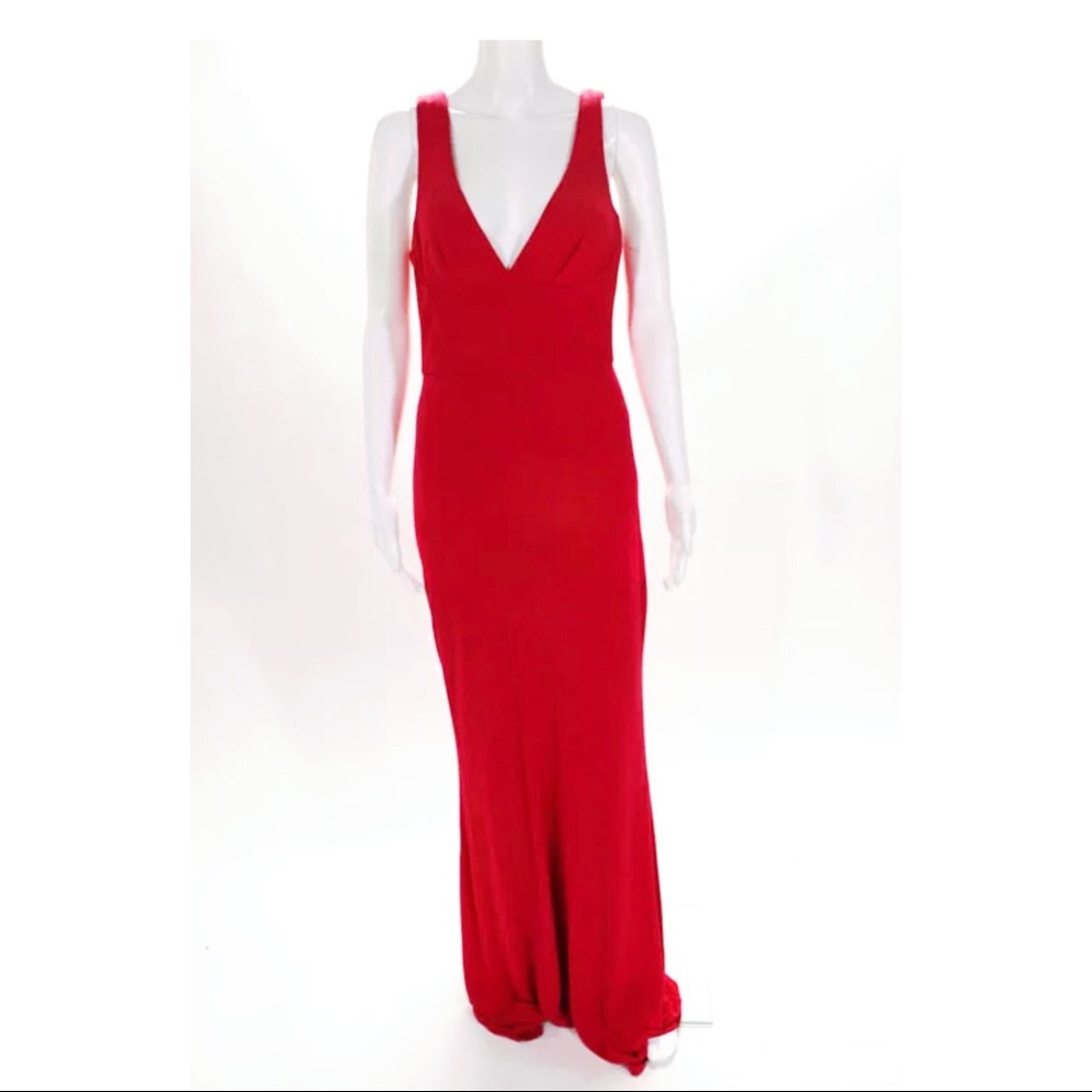 Long Red ABS gown